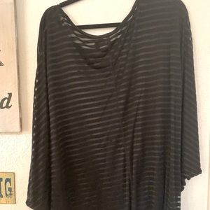 Black illusion top